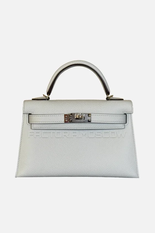 Hermes Kelly Mini 20 Epsom Colour Blue Brume Hardware PHW