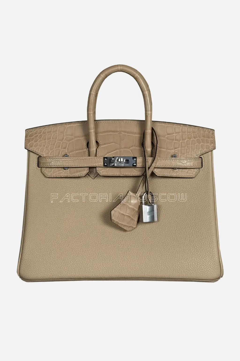 Hermes Birkin Touch 25 Alligator Matte/Togo Colour Trench Hardware PHW