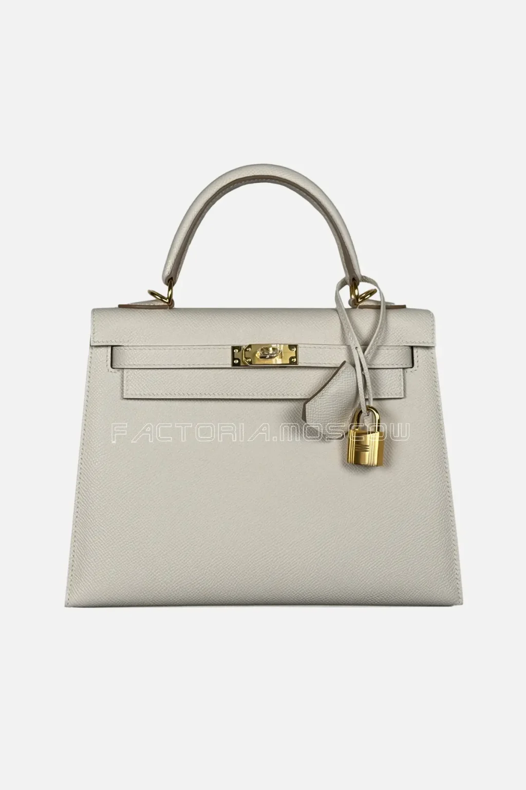 Hermes Kelly Sellier 25 Epsom Colour Craie Hardware GHW