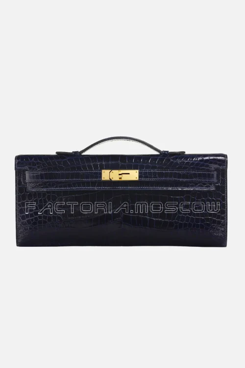 Hermes Kelly Cut Shiny With Gold Hardware