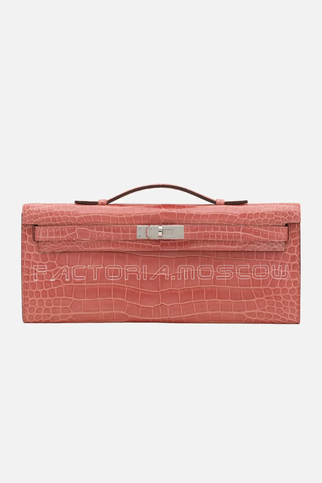 Hermes Kelly Cut Shiny Porosus Crocodile With Palladium Hardware
