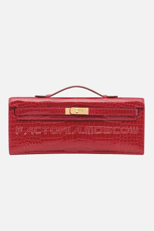 Hermes Kelly Cut Shiny With Gold Hardware