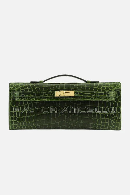 Hermes Kelly Cut Shiny With Gold Hardware