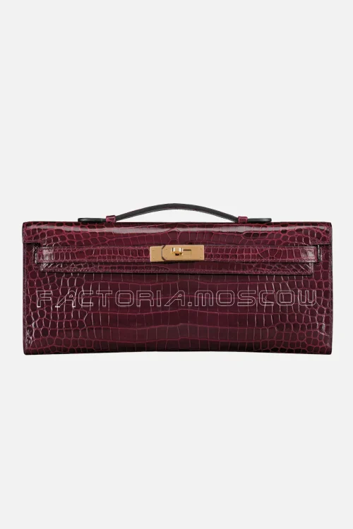 Hermes Kelly Cut Shiny With Gold Hardware