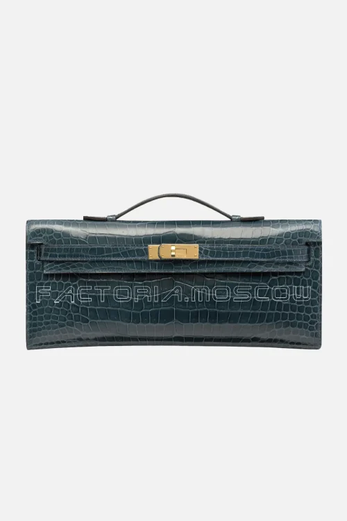 Hermes Kelly Cut Shiny With Gold Hardware