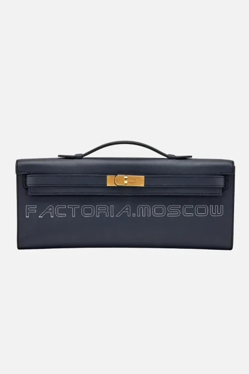 Hermès Kelly Cut Bleu Nuit Gold Hardware