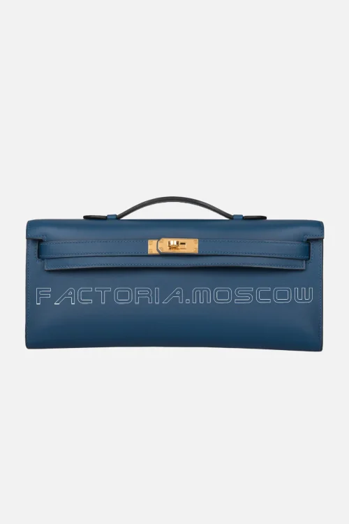 Hermès Kelly Cut Leather With Gold Hardware