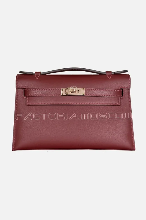 Hermes Kelly Pochette Swift Colour Rouge H Hardware Rghw