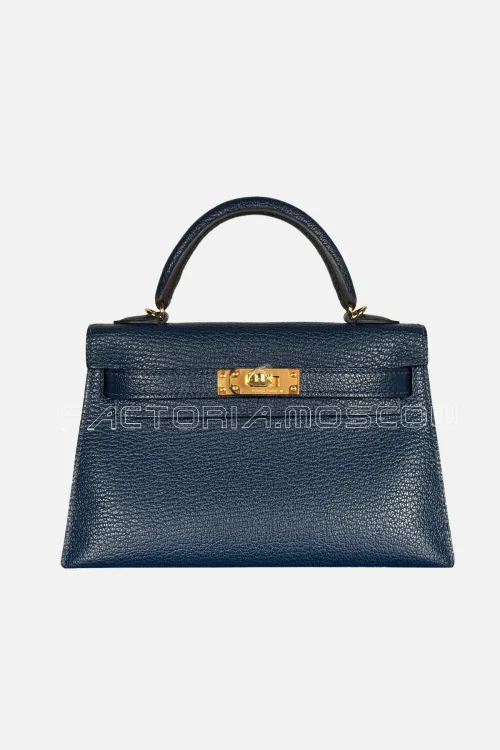 Hermes Kelly Mini II 20 Chèvre Colour Bleu Sapphire GHW