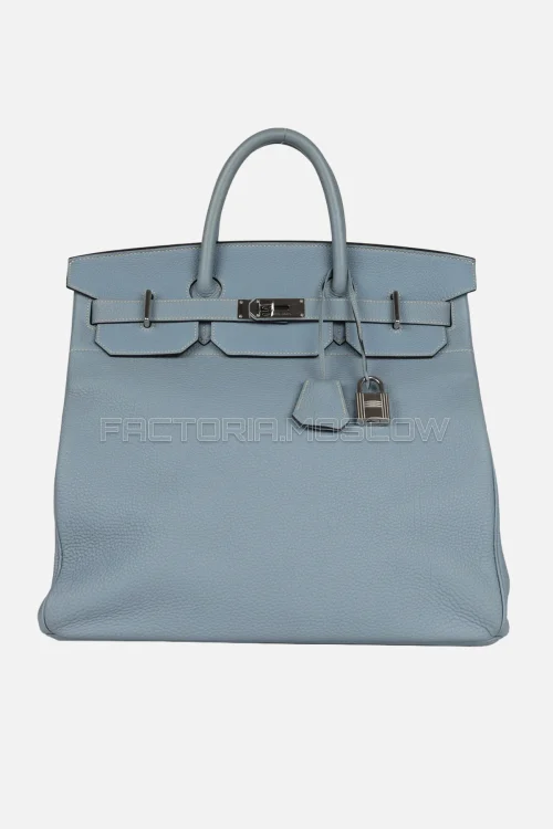 Hermes Birkin HAC 40 Bleu Lin Togo PHW