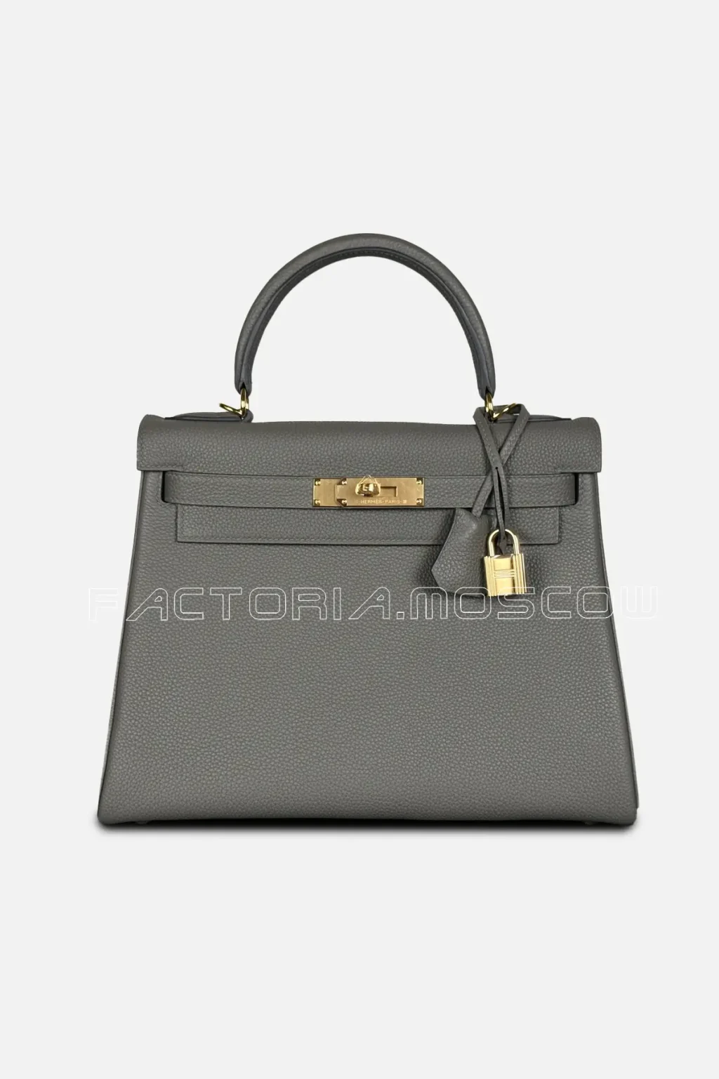 Hermes Kelly Retourne 28 Togo Colour Gris Meyer GHW