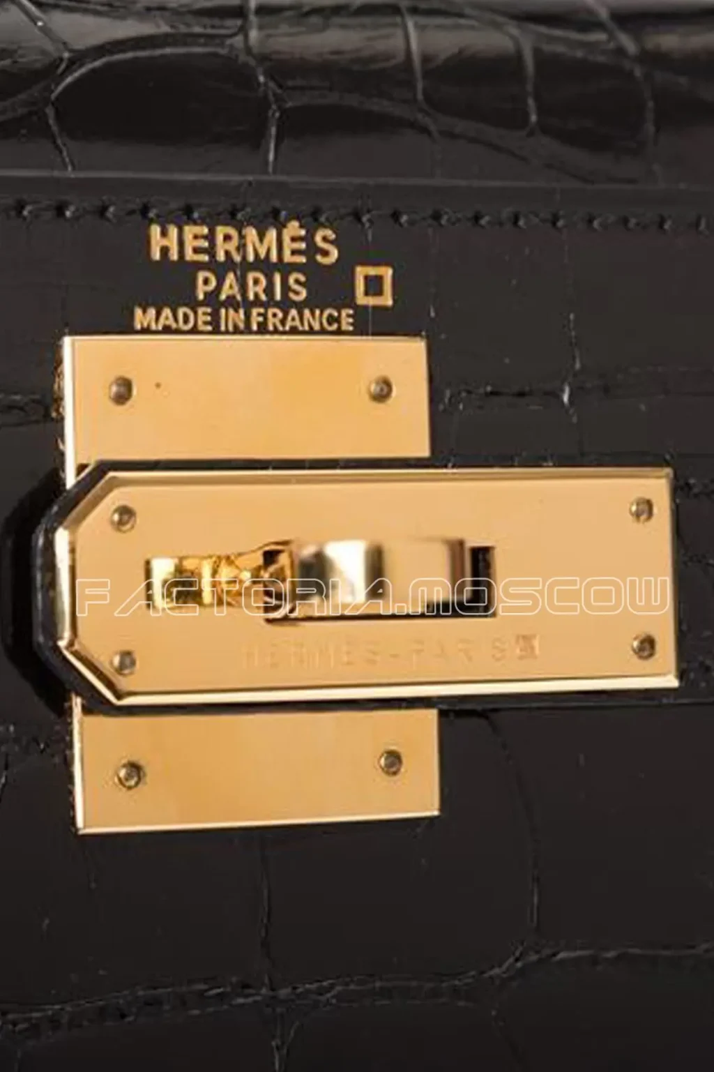 Hermes Kelly Sellier 32 Alligator lisse Black GHW
