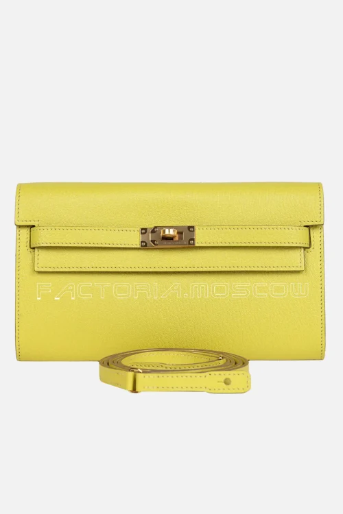 Hermès Kelly Wallet To Go Gold Hardware