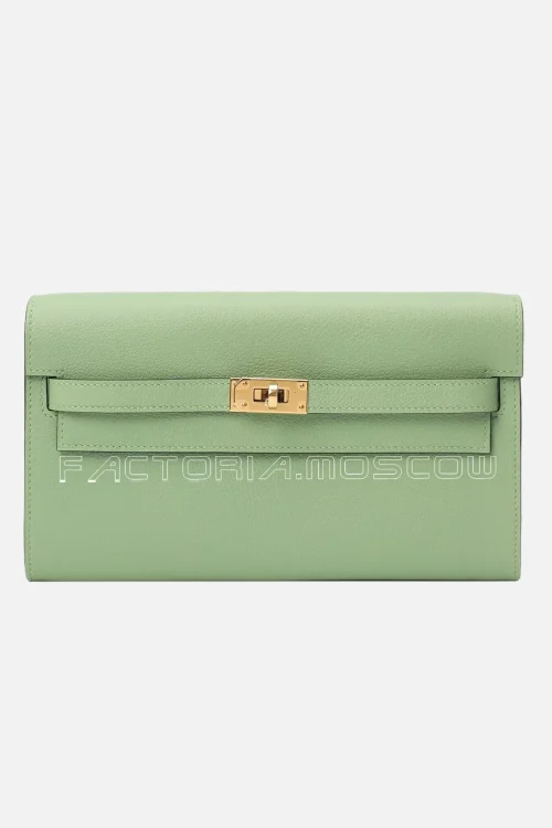 Hermès Kelly Wallet To Go Gold Hardware
