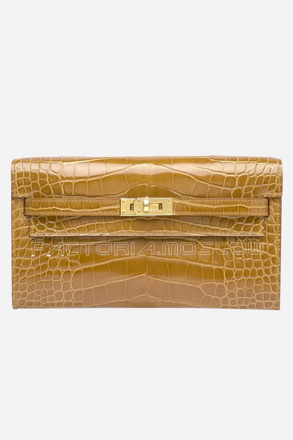 Hermes Kelly To Go Shiny Alligator With Gold Hardware