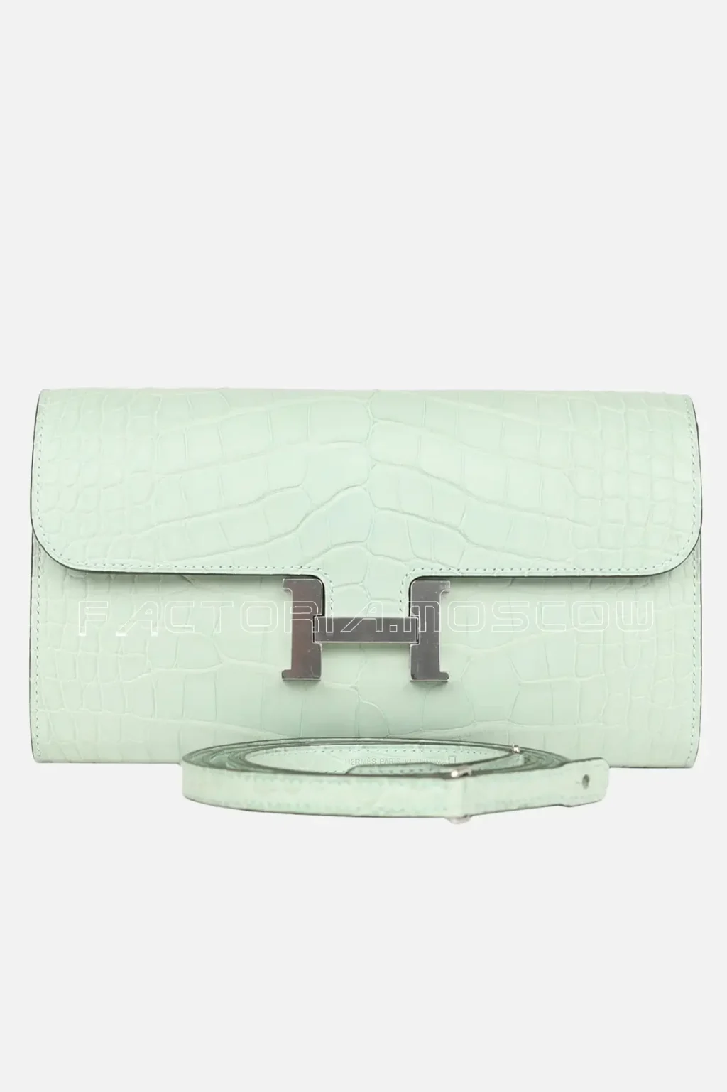 Hermès Constance Wallet To Go Vert D'Eau Palladium Hardware