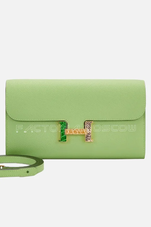Hermès Constance-To-Go Cactus And Beige Sable Alligator And Ombre Salvator Lizard Gold Hardware