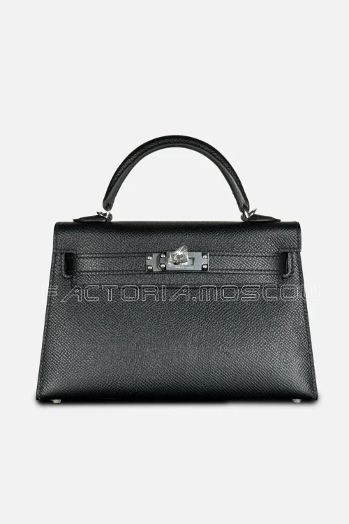 Hermes Kelly mini 20 Epsom Colour Black PHW