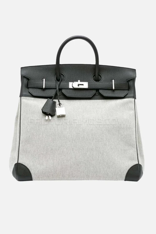 Hermes Birkin 40 Evercolor/Toile Colour Graphite PHW