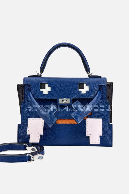 Hermès Quelle Idole Kelly Doll Picto Bleu Saphir