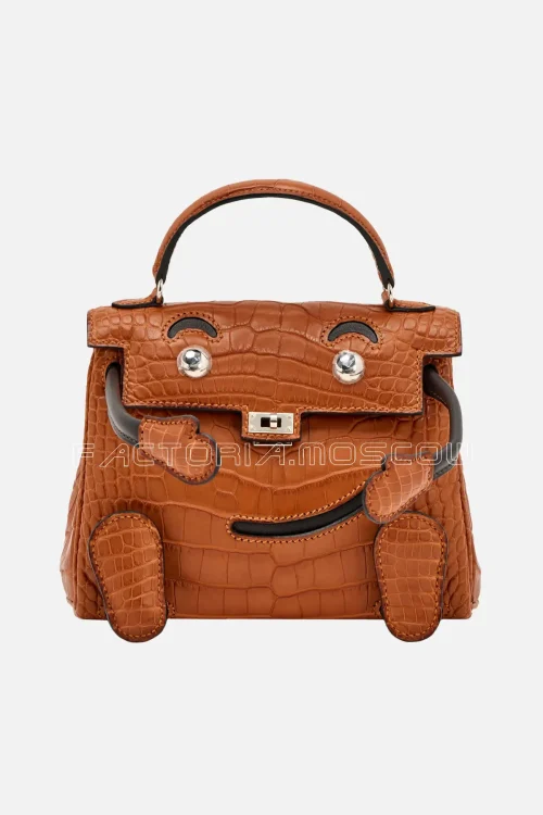 Hermès Quelle Idole Kelly Doll Matte Gold Alligator And Ebene Swift Palladium Hardware