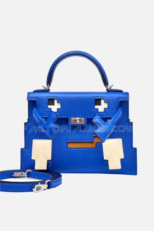 Hermès Quelle Idole Kelly Doll Picto Bleu Royal