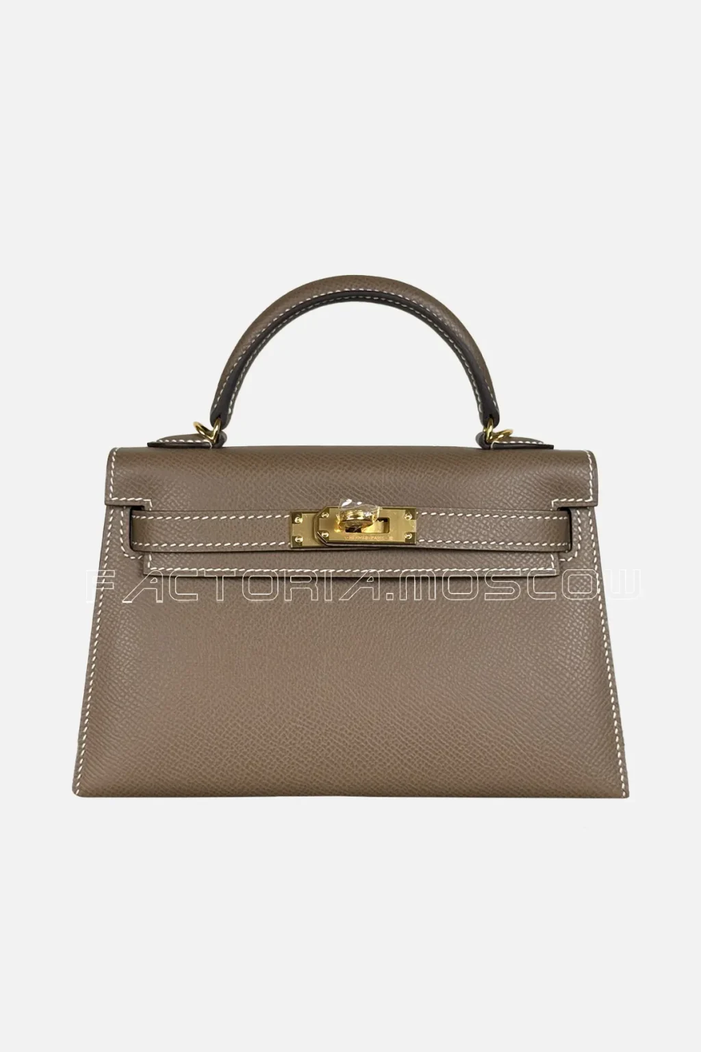 Hermes Kelly Mini 20 Epsom Colour Etoupe Hardware GHW