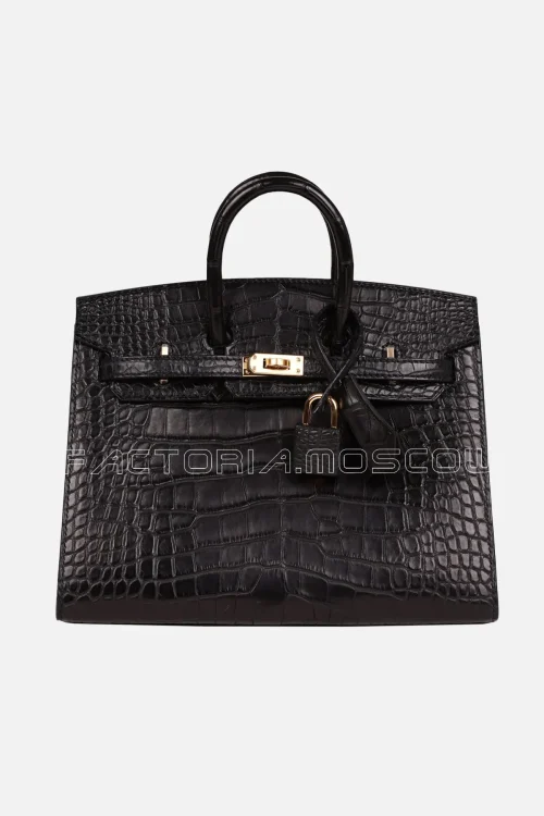 Hermès Birkin Sellier 20 Black Matte Alligator GHW