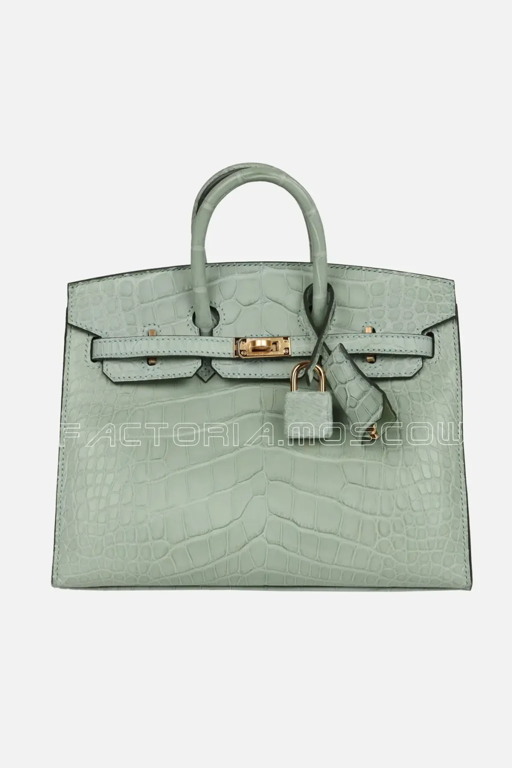 Hermès Birkin Sellier 20 Vert D'eau Matte Alligator GHW