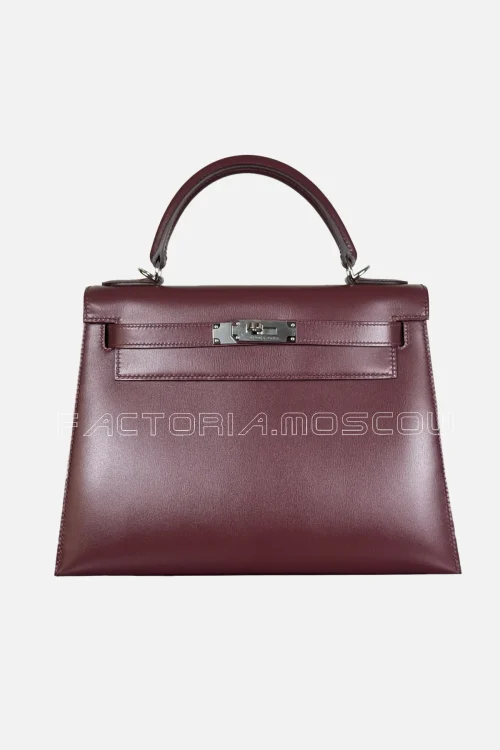 Hermes Kelly Sellier Box Calf Colour Rouge H PHW