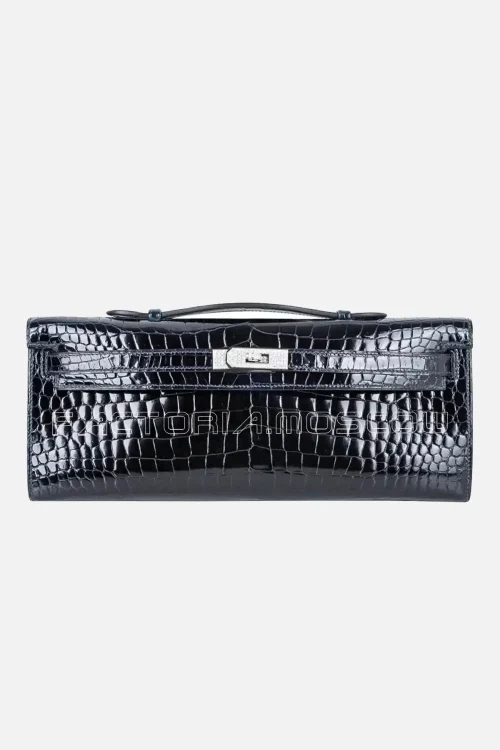 Hermes Kelly Cut Clutch Hardware Diamond