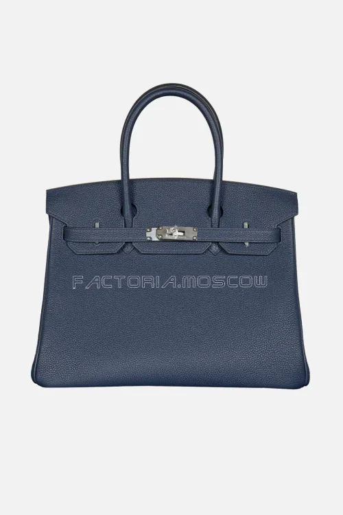 Hermes HSS Birkin 30 Togo Bleu Sapphire/Gris Mouette Hardware PHW
