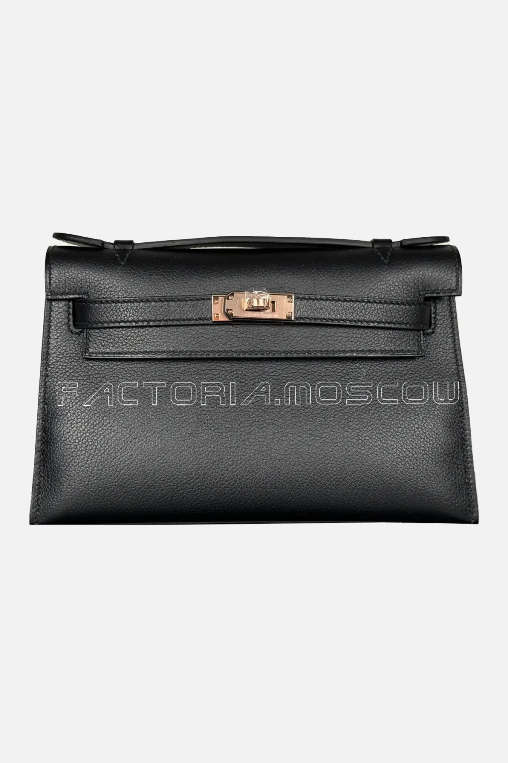 Hermès Kelly Pochette Evercolor Colour Black RGHW