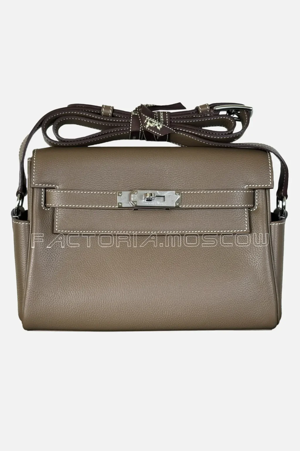 Hermes Kelly Messenger Evercolor Colour Etoupe PHW
