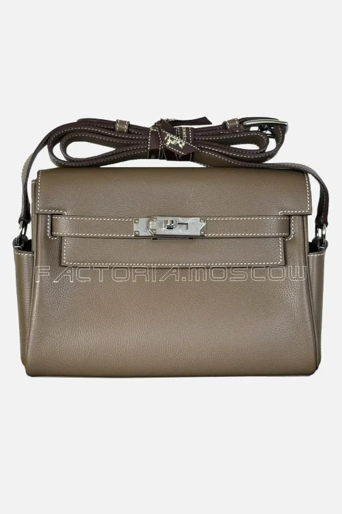 Hermes Kelly Messenger Evercolor Colour Etoupe PHW