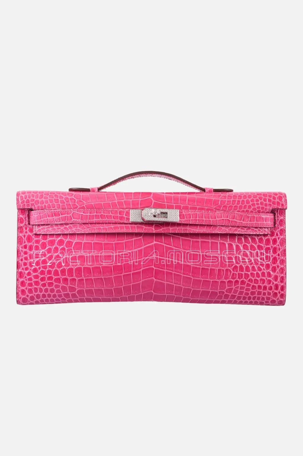 Hermes Kelly Cut Shiny Diamond & White Gold Hardware
