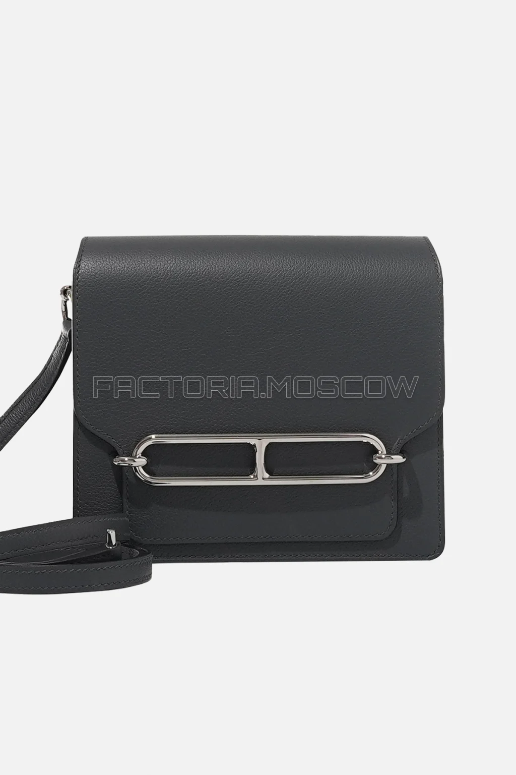 Hermès Mini Roulis 18 Gris Misty Evercolor PHW
