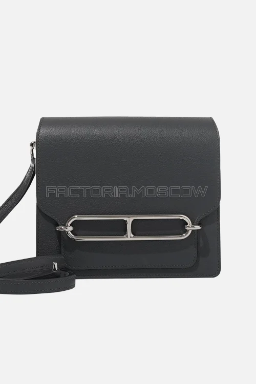 Hermès Mini Roulis 18 Gris Misty Evercolor PHW