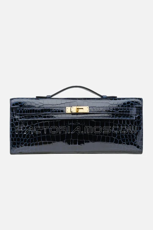Hermes Kelly Cut Shiny With Gold Hardware