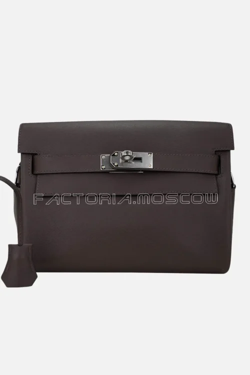 Hermes Kelly Messenger Pm Bag With Palladium Hardware