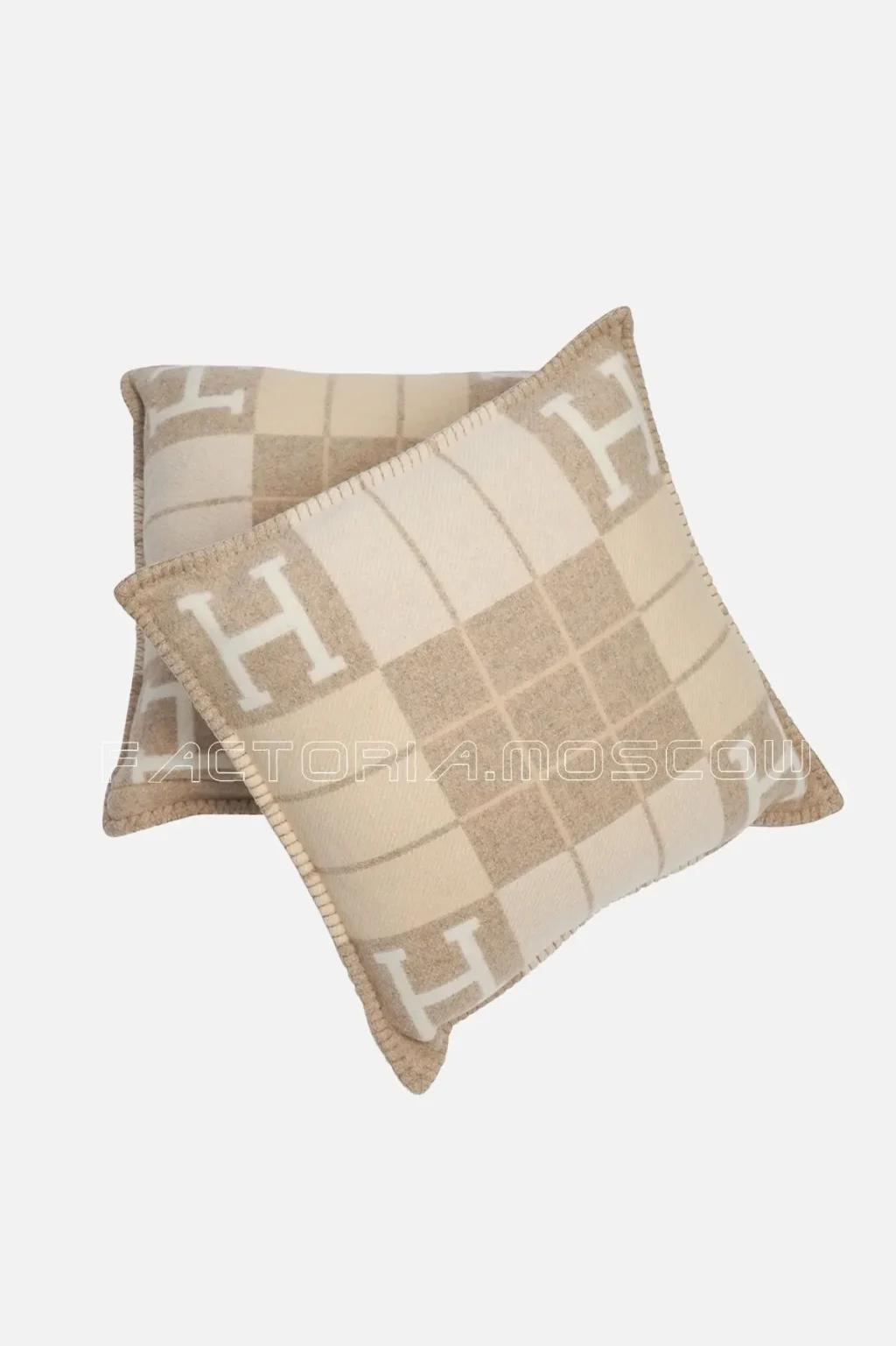 Hermes Cushion Avalon III PM H Camomille / Coco Throw Pillow Set of 2