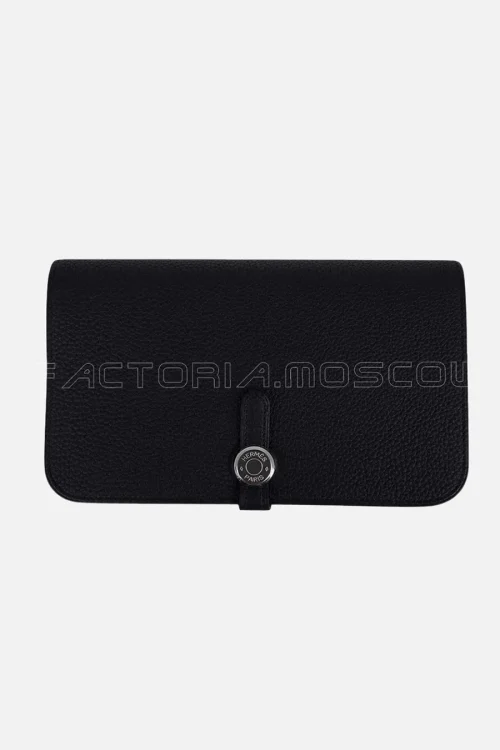 Hermes Dogon Duo Wallet Togo Black Hardware Phw