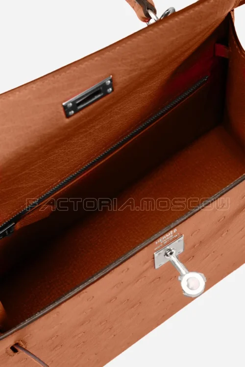Hermes Kelly Sellier 25 Ostrich Colour GHW PHW
