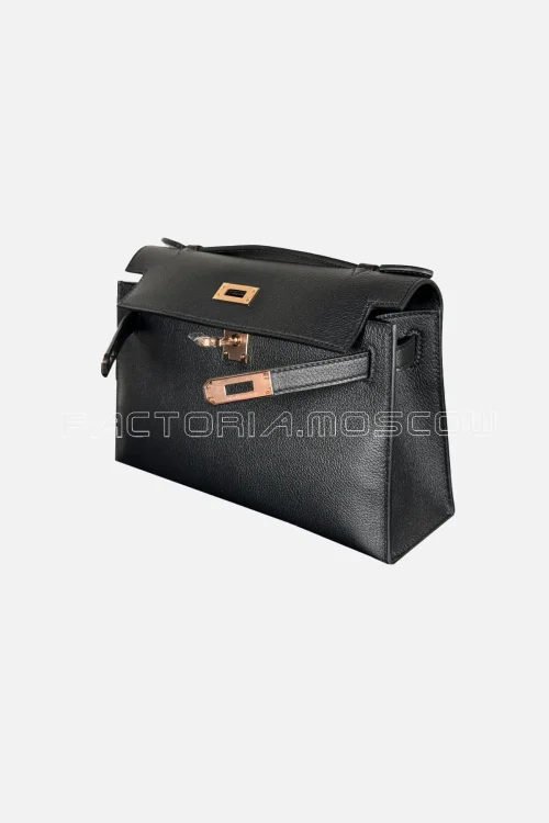 Hermès Kelly Pochette Evercolor Colour Black RGHW
