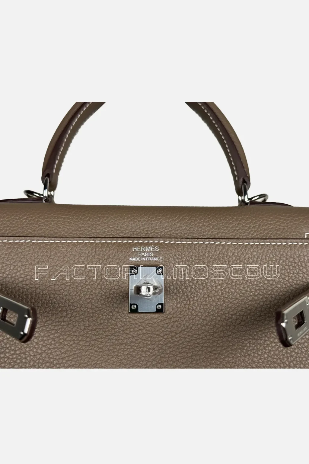 Hermes Kelly Retourne 25 Togo Colour Etoupe PHW