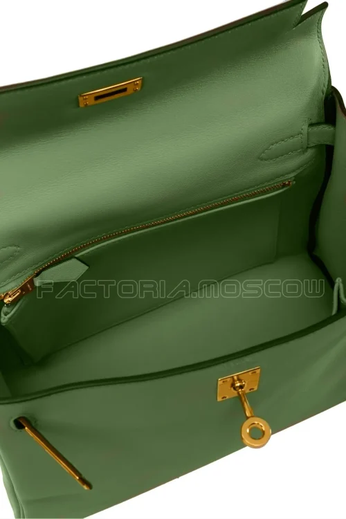Hermes Kelly Retourne 25 Swift Vert Qriquet GHW