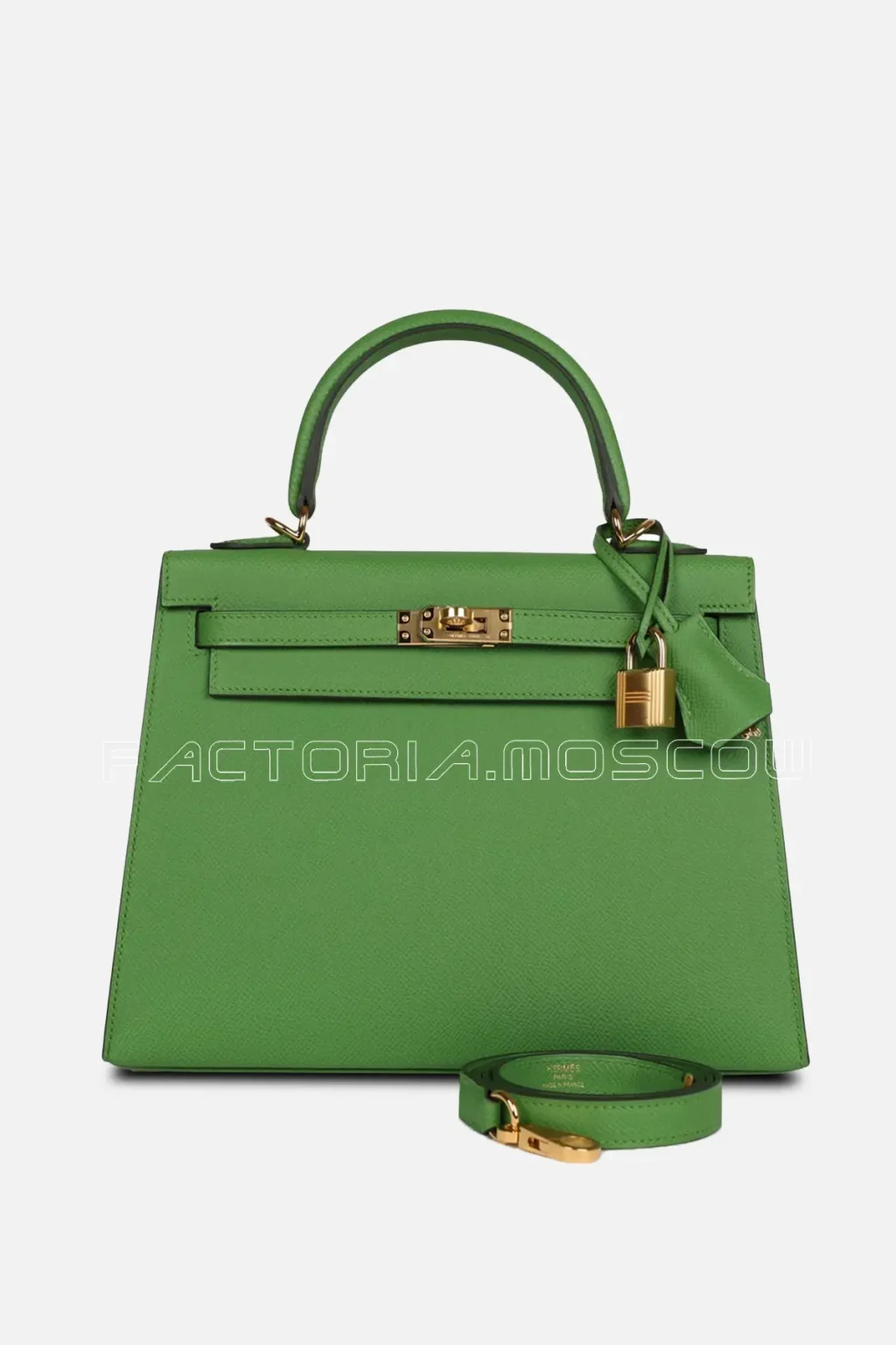 Hermès Kelly Sellier 25 Vert Yucca Epsom GHW