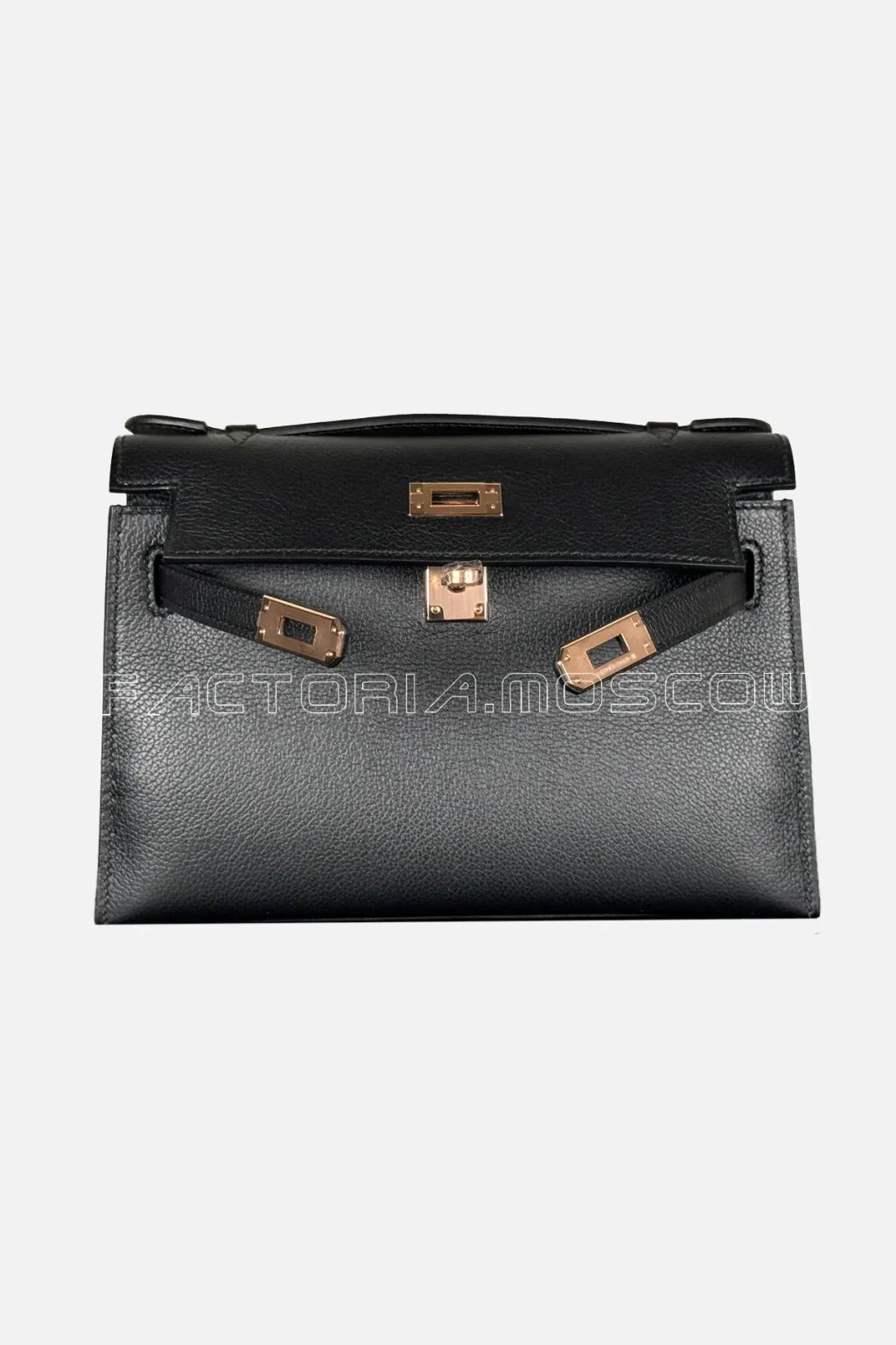 Hermès Kelly Pochette Evercolor Colour Black RGHW