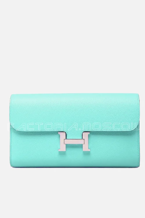Hermes Constance Wallet Epsom Blue Lagoon Hardware Phw