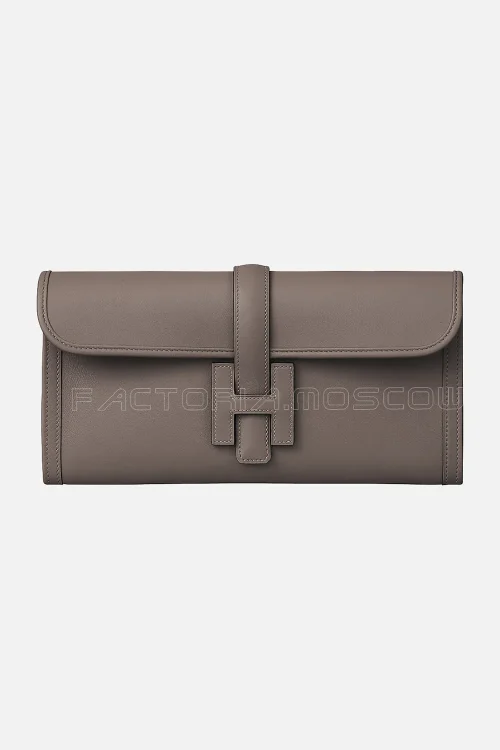 Hermes Jide Elan 29 Clutch Swift Etoupe Hardware Leather